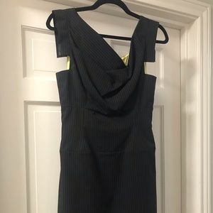 Black Halo pinstripe dress (in black)
